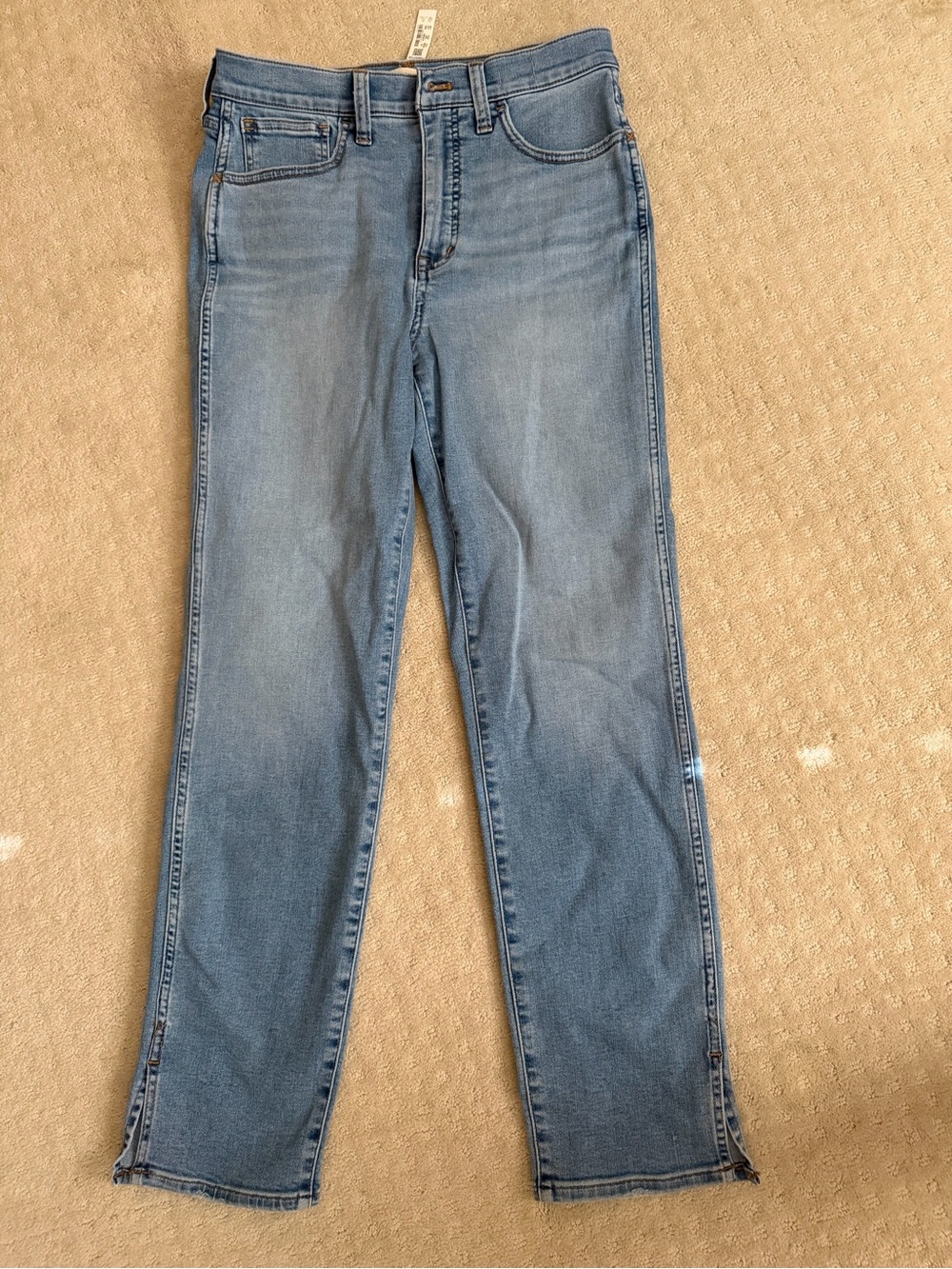 Madewell Light Blue Straight Leg Roadtripper Stovepipe Women's Jeans - Picture 3 of 5